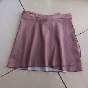 Brown / nude colored wrap ballet skirt